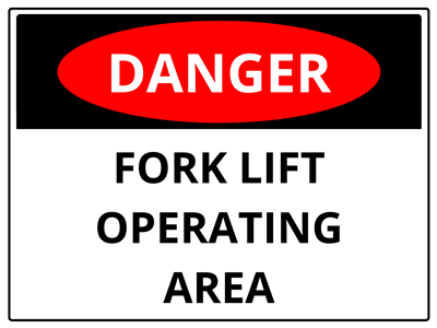 Forklift Danger Sign